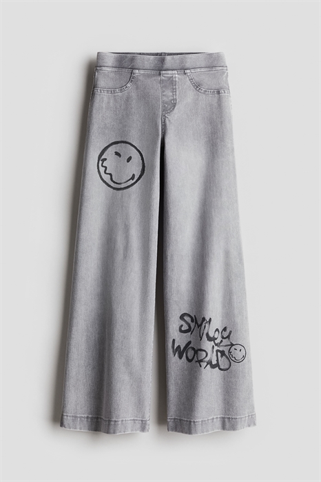 Широкие брюки из джинсовой ткани - Фото 12920154