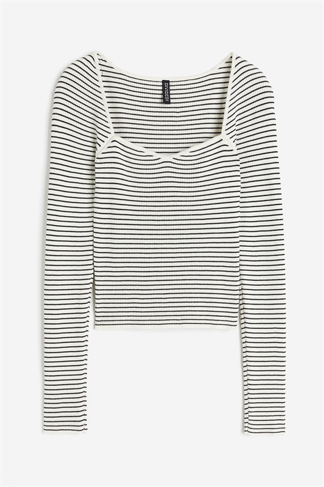 Трикотажный топ с вырезом сердечком 1193196003 - Фото 13264145