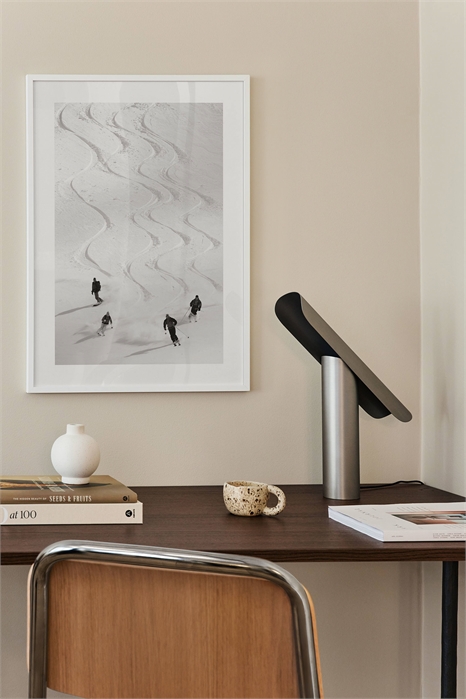 Плакат "Спуск со склона на лыжах 1292654001 - Фото 13272229