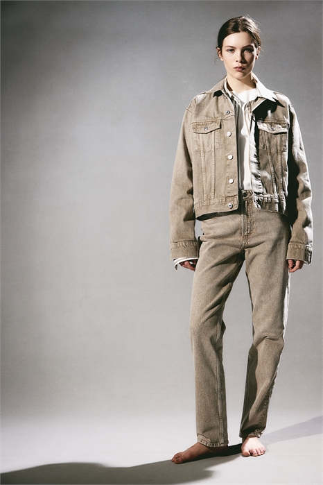 Зауженные прямые высокие джинсы 1199187014 - Фото 13283846