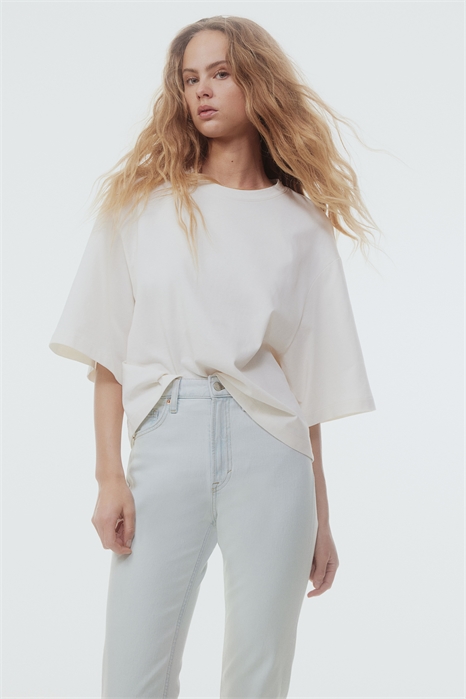 Зауженные прямые высокие джинсы 1199187015 - Фото 13283853