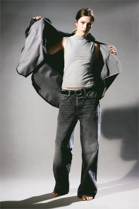 Широкие низкие джинсы 1199190006 - Фото 13283974