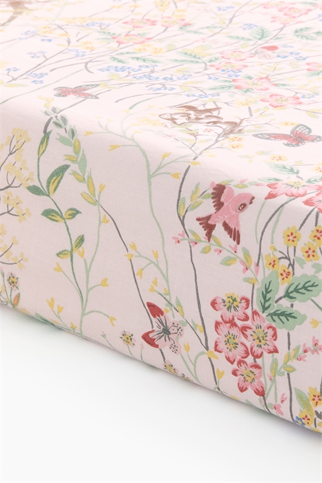 Хлопковая простыня с узором, на резинке артикул 1256758002