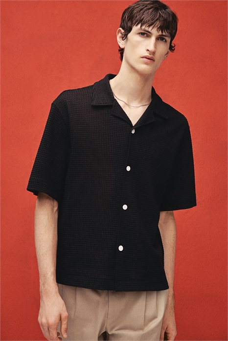 Рубашка Regular Fit из жаккардового трикотажа 1262919003 - Фото 13378008