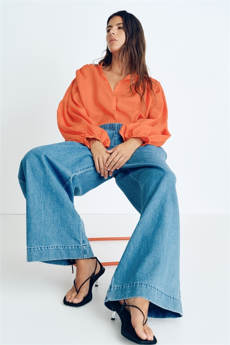 Джинсовые брюки на резинке 1270967001 - Фото 13402636