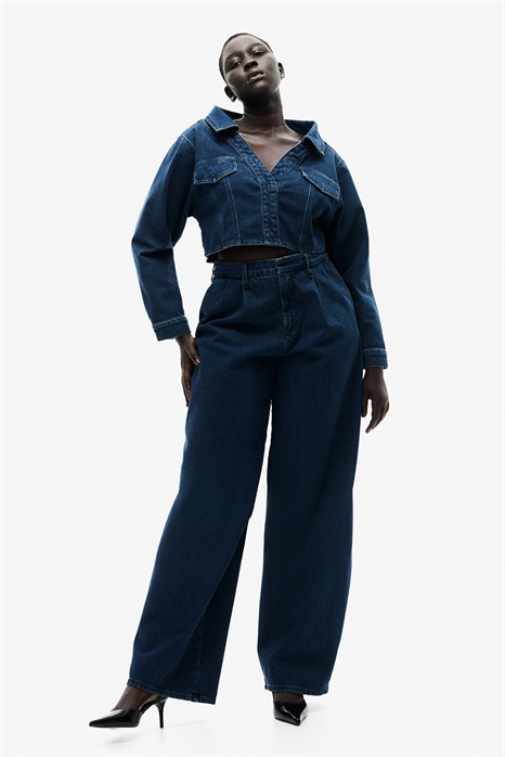 Джинсы с плиссированными брюками в стиле 90-х 1283984001 - Фото 13409089