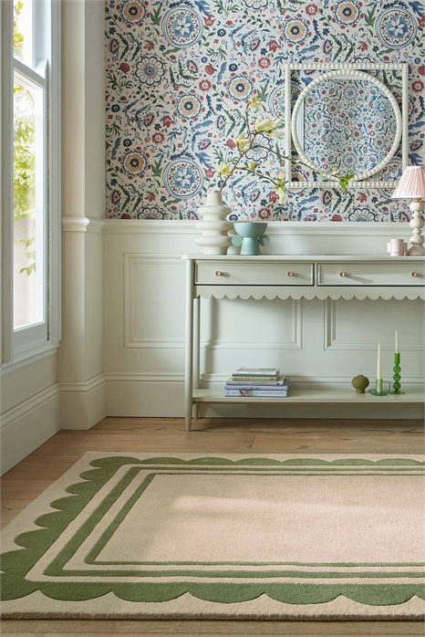 Шерстяной ковер Lois Scallop Border 1272367002 - Фото 13414950