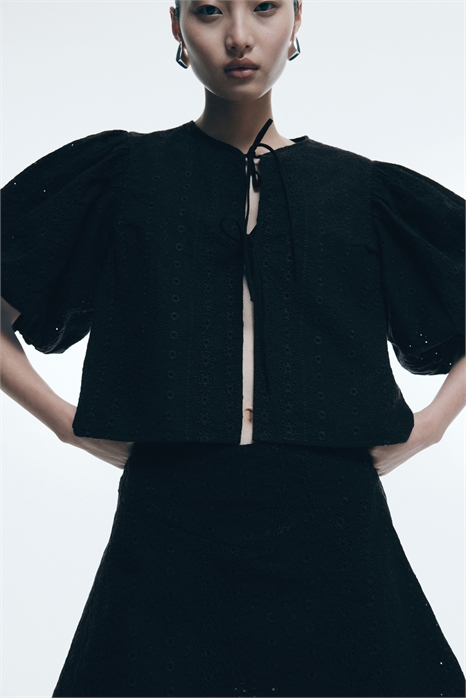 Мини-юбка с рисунком Broderie anglaise 1276068001 - Фото 13430050