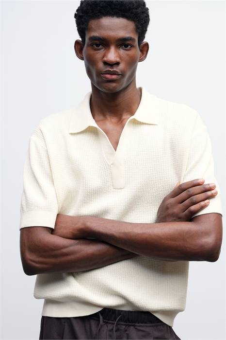 Рубашка-поло Regular fit из кабельного трикотажа 1291561001 - Фото 13430818