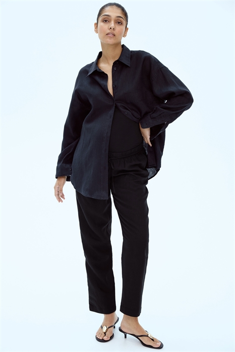 Брюки из льняной смеси MAMA 1255367002 - Фото 13449666