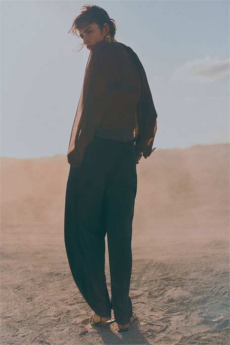 Брюки с широким поясом 1276095002 - Фото 13479934