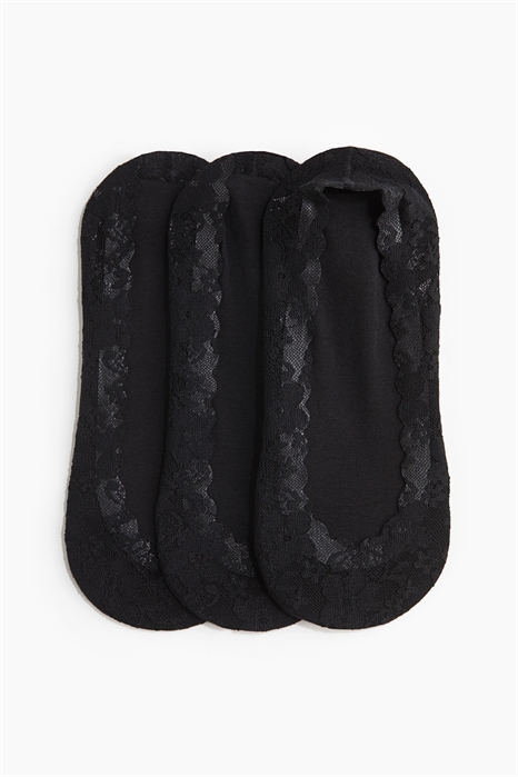 Кружевные носки супернизкого покроя в количестве 3 штук 1261594001 - Фото 13483561