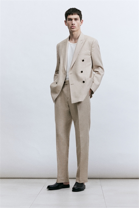 Костюмные брюки Regular Fit из шерстяного бленда 1267076001 - Фото 13483744