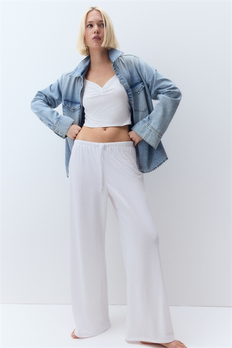 Прямые брюки со шнурком 1272565005 - Фото 13484101