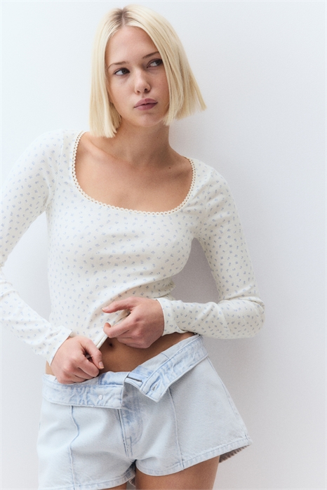 Топ из хлопка с отделкой пико 1273919005 - Фото 13484171