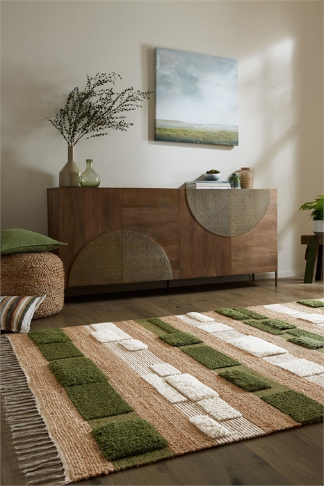 Ковер из джутовой смеси Medina Blocks 1308852001 - Фото 13486622