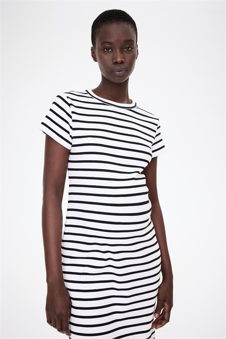 Платье-футболка с ребристой отделкой MAMA 1256331004 - Фото 13507187