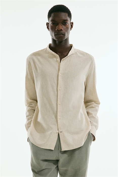 Рубашка Regular Fit из льняного бленда 1258973003 - Фото 13507326