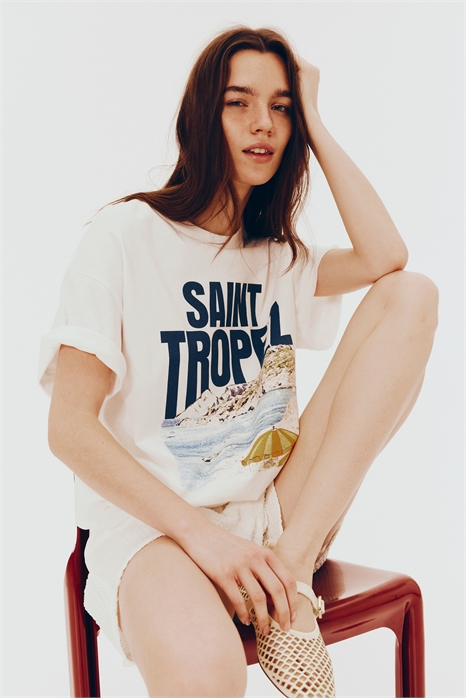 Футболка оверсайз с принтом 1259422017 - Фото 13507421