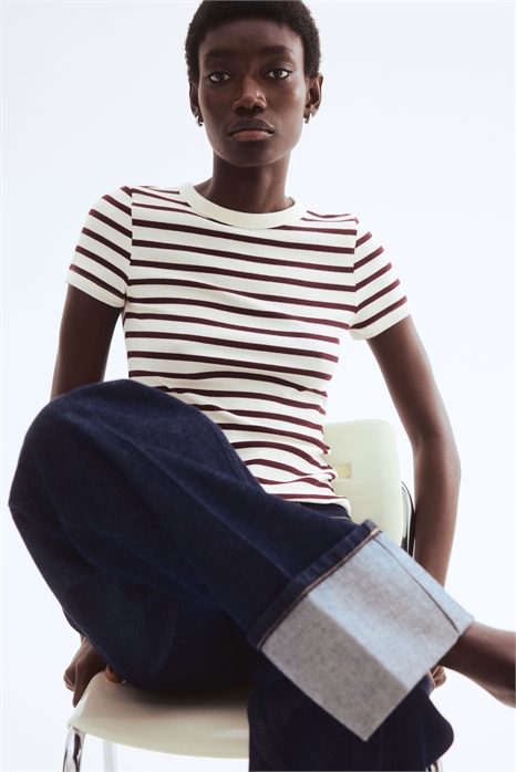 Ребристая футболка 1270491007 - Фото 13508084