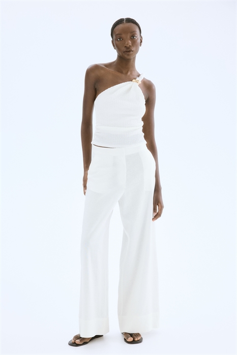 Широкие брюки из льняного бленда 1273540003 - Фото 13508460