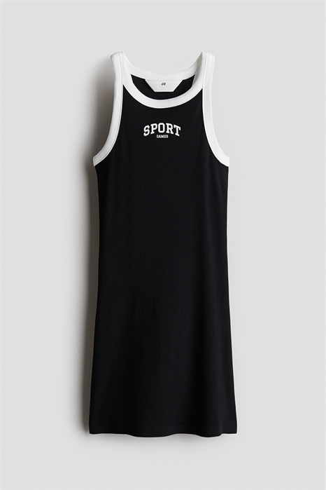 Платье из ребристого хлопка 1273931001 - Фото 13508527