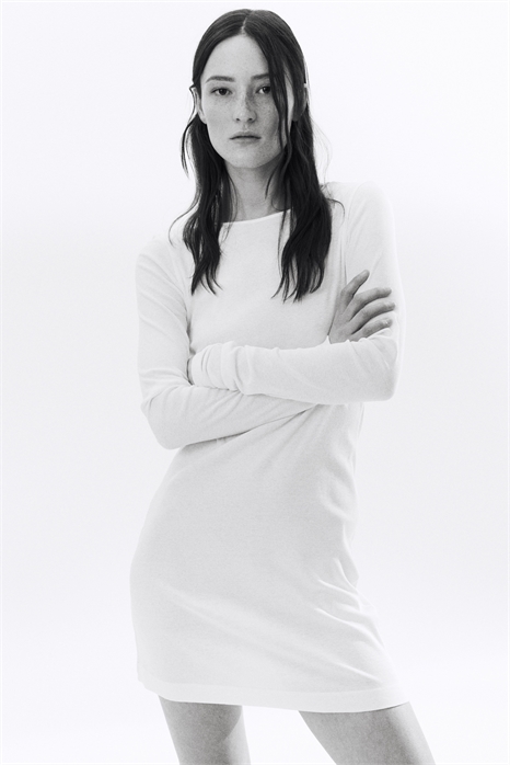 Ребристое мини-платье 1282130002 - Фото 13509256