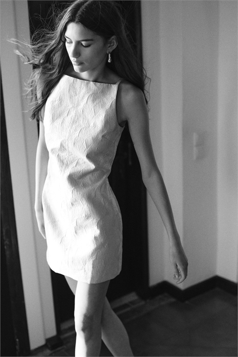 Парчовое мини-платье 1289420001 - Фото 13515326