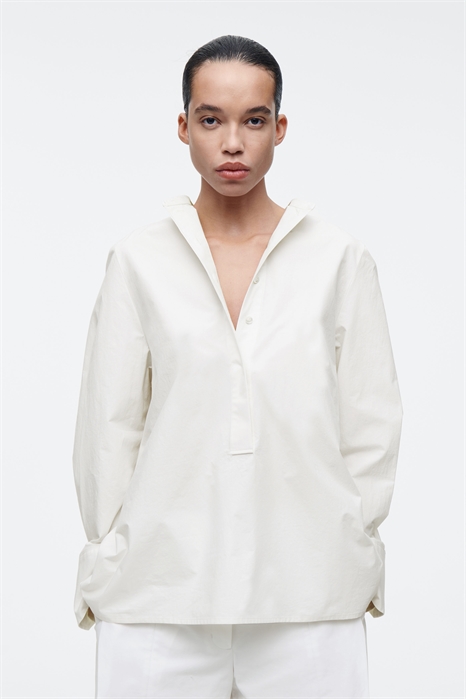 Рубашка без воротника с полустойкой 1271473001 - Фото 13518020