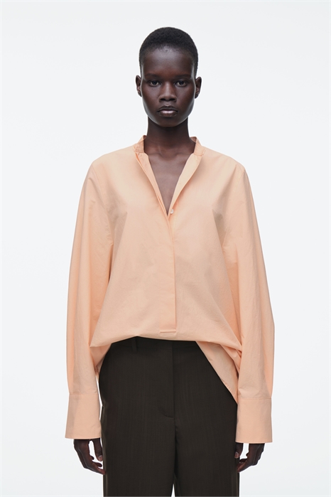 Рубашка без воротника с полустойкой 1276988001 - Фото 13518121