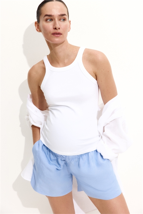 Шорты из льняного бленда MAMA 1255697005 - Фото 13522707