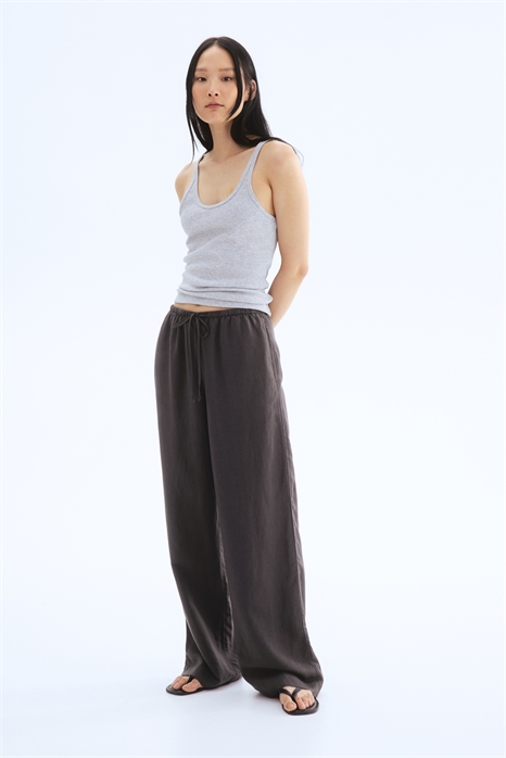 Прямые брюки из льняной смеси 1259076005 - Фото 13522880