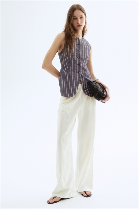 Брюки из льняной смеси 1259100004 - Фото 13522933