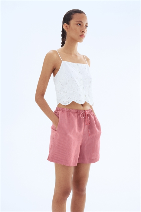 Шорты с завязками из льняного бленда 1259173007 - Фото 13522940