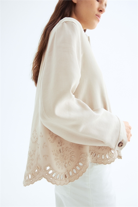 Жакет-рубашка из льняного бленда 1266922003 - Фото 13523124