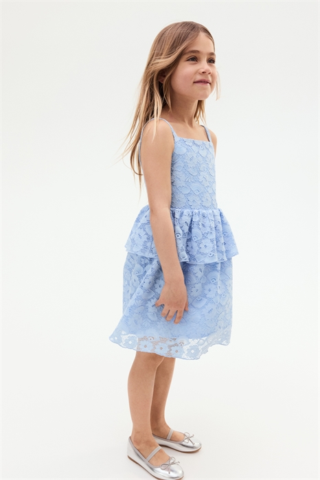 Кружевное платье с отделкой воланами 1273544001 - Фото 13523455