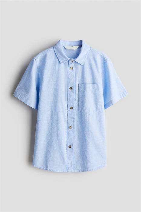 Рубашка из льняной смеси 1274120004 - Фото 13523518