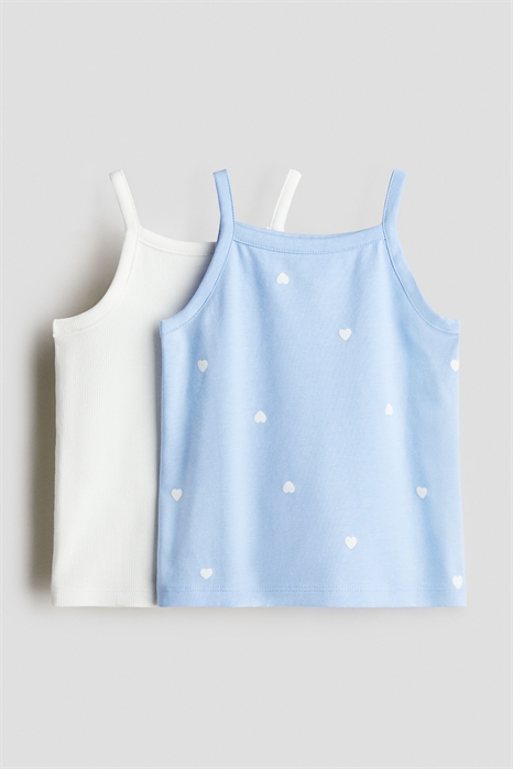 Хлопковые топы на бретельках 2 шт. 1275382002 - Фото 13523678