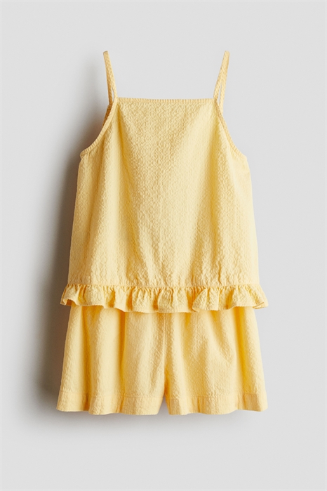 Комплект из 2 частей хлопкового топа на бретельках и шорт 1275512004 - Фото 13523709