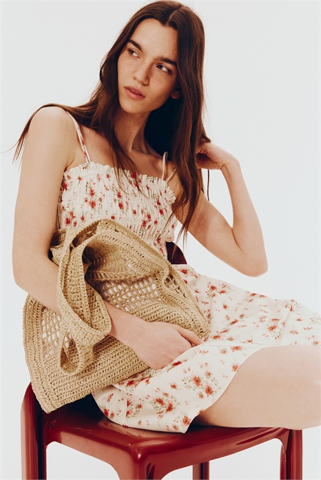 Хлопковое платье с лифом с помпоном 1275782005 - Фото 13523789