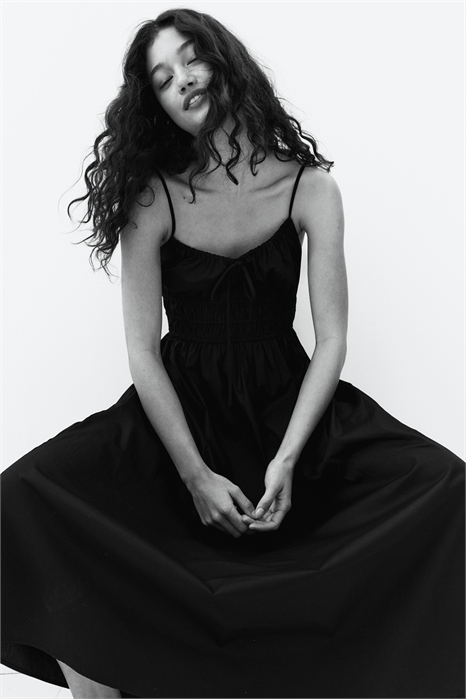 Хлопковое платье на бретельках 1282314001 - Фото 13524363