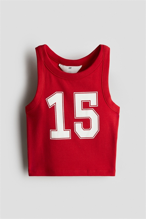 Майка с принтом из хлопка 1288428001 - Фото 13524730