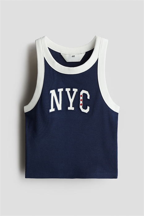 Майка с принтом из хлопка 1288428006 - Фото 13524736