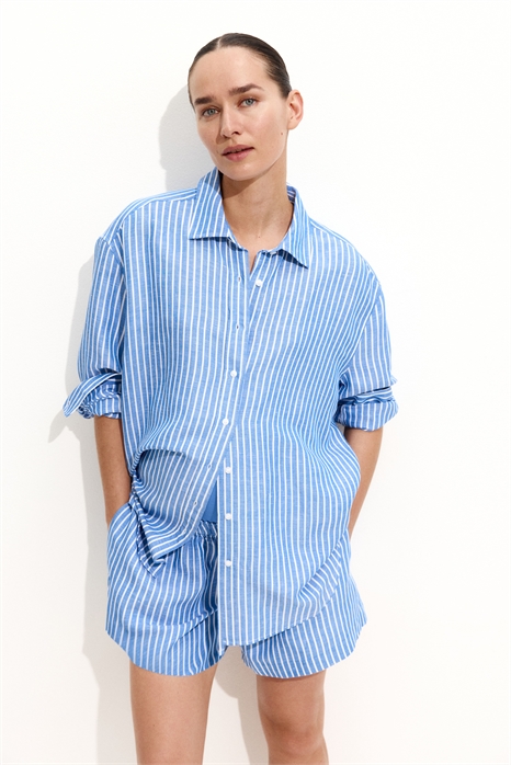 Шорты из льняного бленда MAMA 1255697004 - Фото 13525194