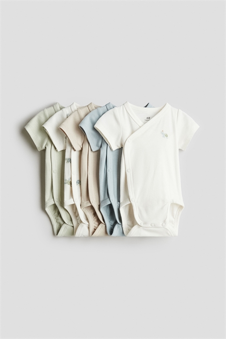 Хлопковые боди в упаковке из 5 штук 0827318028 - Фото 13526388