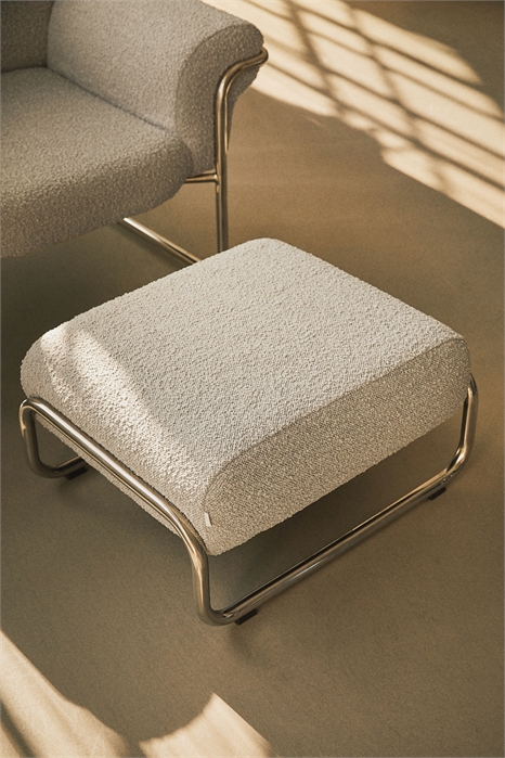 Табурет для ног с обивкой букле 1206859001 - Фото 13529694