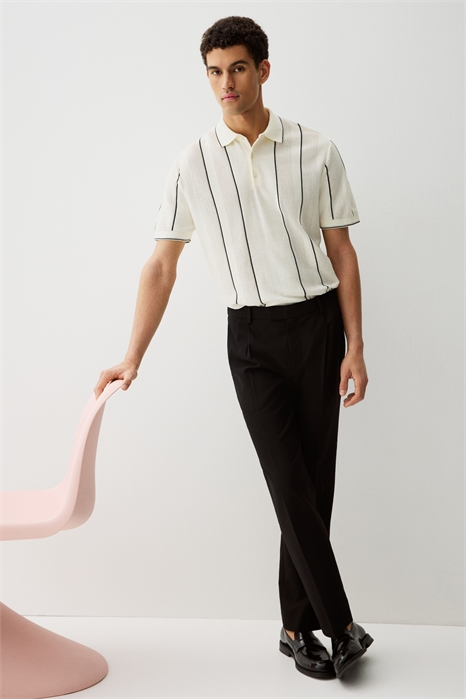 Рубашка-поло Regular Fit из пуантельевой вязки 1264932001 - Фото 13532765