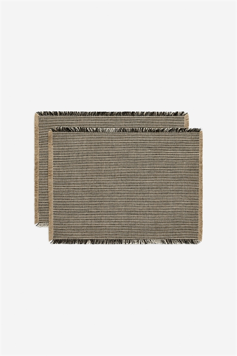 Комплект из 2 ковриков из смеси льна 1172025001 - Фото 13534785