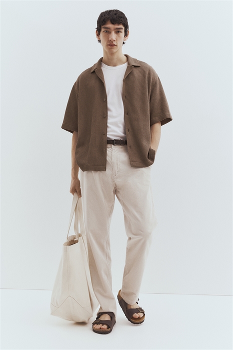 Свободный крой Ребристая курортная рубашка 1273996004 - Фото 13535168