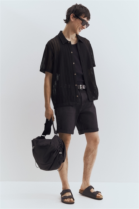 Тонкие джинсовые шорты 1273924003 - Фото 13536116